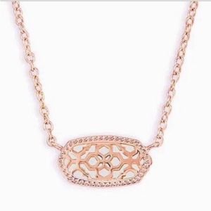 NEW Kendra Scott 14k Rose Gold-Plated Filigree Pendant Necklace